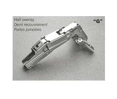 Salice - 165Â° Knock-in Half Overlay Self-Close Hinge