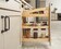 9" Craftsman Collection Solid Maple Base Cabinet Pullout Organizer w/ Black Accents and BLUM Soft-Close Slides