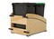 Double Black 32 Qt. Craftsman Bottom Mount Pullout Waste Container with BLUM Soft-Close