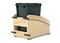 Double Black 32 Qt. Craftsman Bottom Mount Pullout Waste Container with BLUM Soft-Close