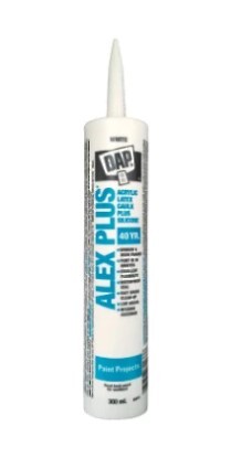 DAP ALEX PLUSÂ® All Purpose Acrylic Latex Caulk Plus Silicone (300 ml) - White