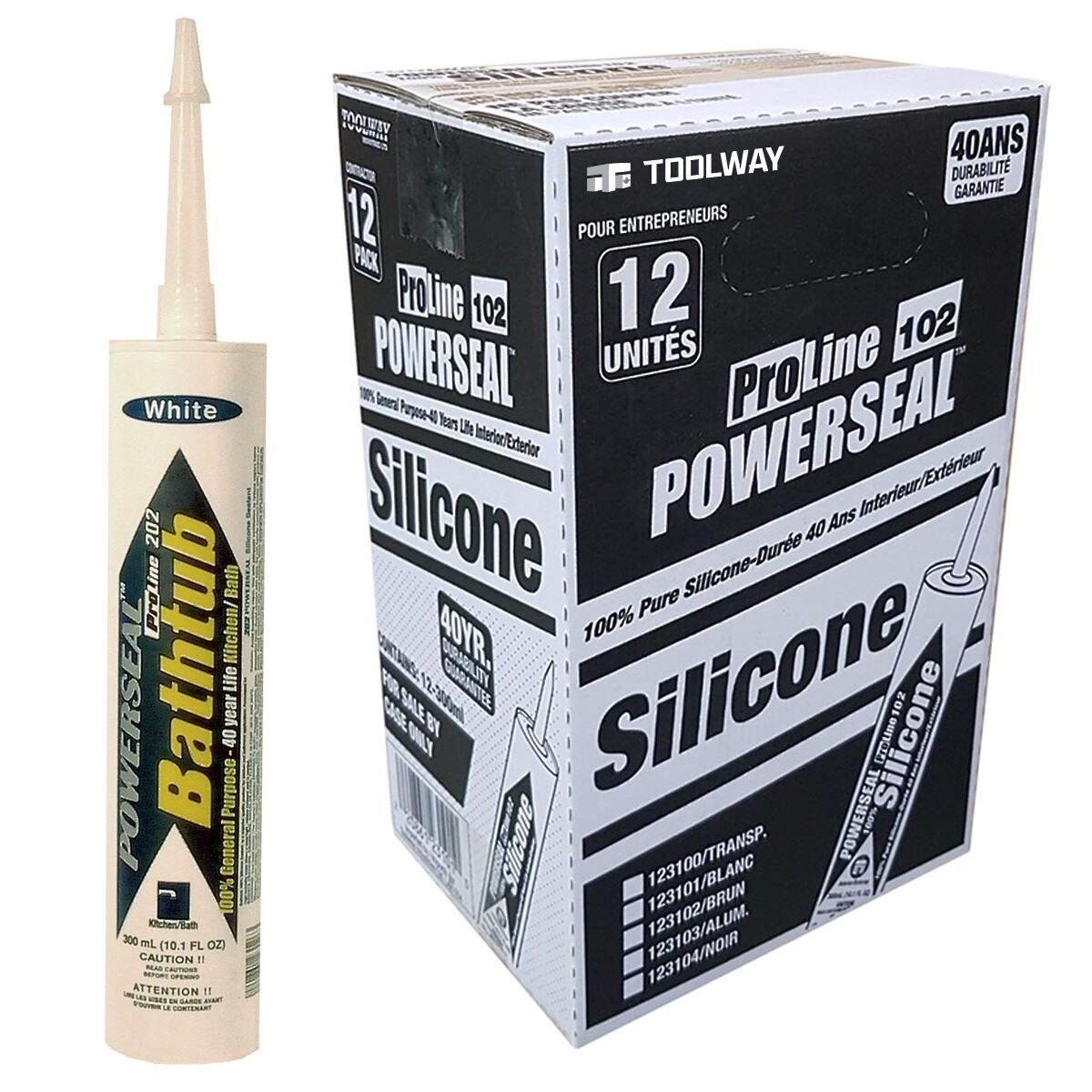 ProLine 202 Kitchen & Bath 100% Silicone Sealant 300ml White