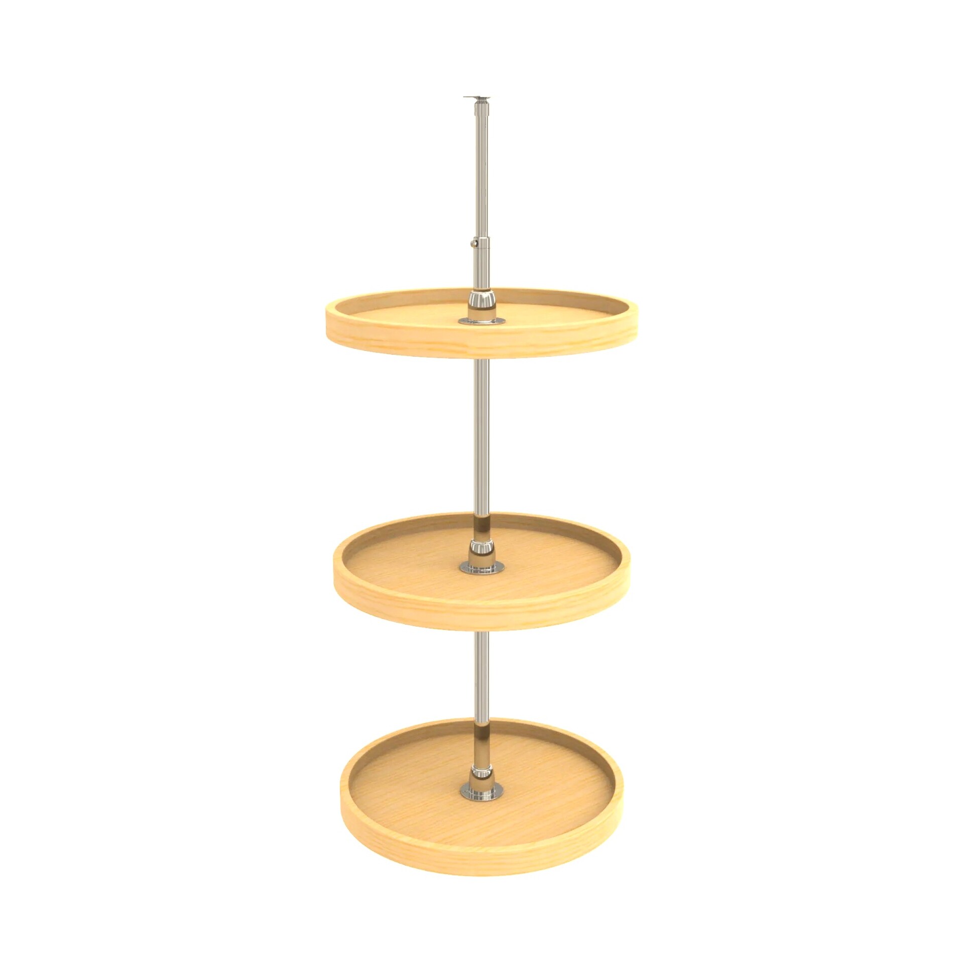 Rev-A-Shelf - 18" Maple Full Circle Wood Classic 3 Shelf (w/Hardware)