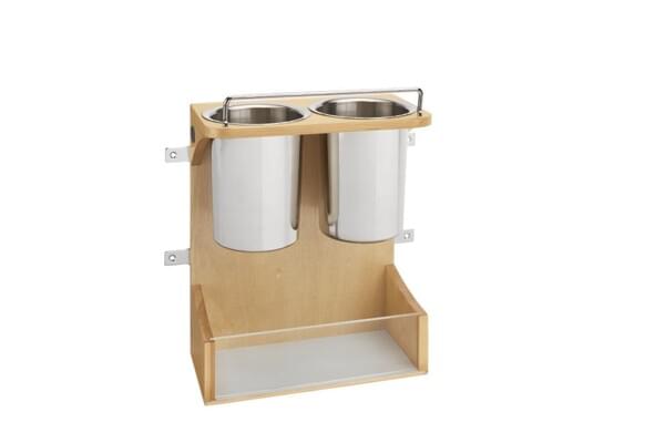 Rev-A-Shelf - 10-3/4" Maple Door Storage Appliance Rack