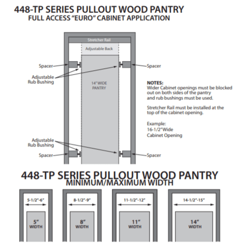 Rev-A-Shelf - 11" x 51" Maple Pullout Wood Tall/Pantry Accessories