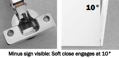 Salice - 110Â° Knock-in Full Overlay Soft-Close Hinge 13.5mm Depth