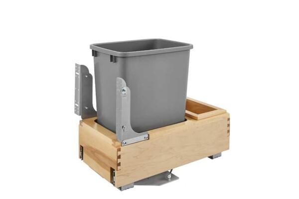Rev-A-Shelf - 12" - Single 35qt Bottom Mount Rev-A-Motionâ€š Wood Waste Containers