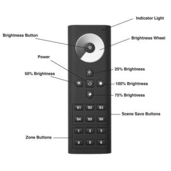 12V Black 6-Zone Remote