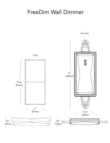 12V White Single Wall Dimmer