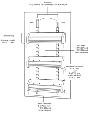 Rev-A-Shelf - 13-1/8" Maple Door Storage Adjustable Spice Rack Wall Accessories