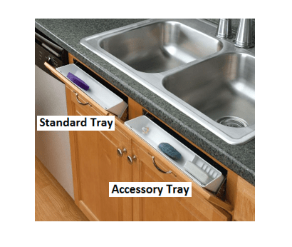 Rev-A-Shelf - 14" White Polymer Standard Tip-Out Tray