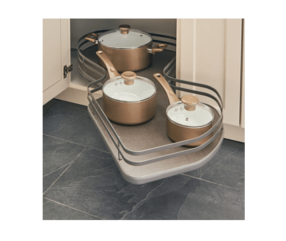 Rev-A-Shelf - 15" Orion Gray Pullout Single-Tier Left Handed