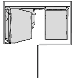 Salice - 17" Left Handed Door Maple Soft-Close Smart Corner Unit