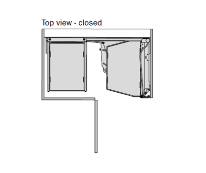 Salice - 17" Right Handed Door Maple Soft-Close Smart Corner Unit
