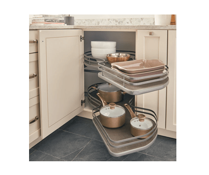 Rev-A-Shelf - 18" Orion Gray Pullout Two-Tier Right Handed