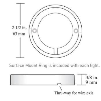 2-1/4" Nickel LED Puck Light 3W - 12V - 5000K Cool White