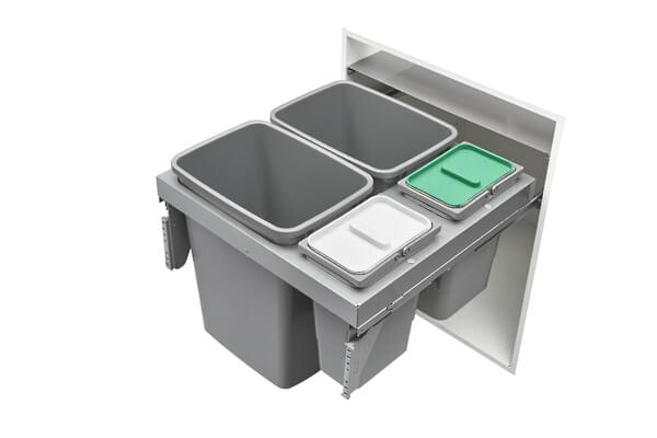 Rev-A-Shelf - 22-1/8" 4 Bin Soft Close Waste Container