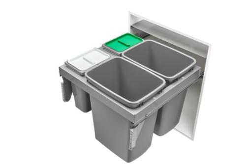 Rev-A-Shelf - 22-1/8" 4 Bin Soft Close Waste Container