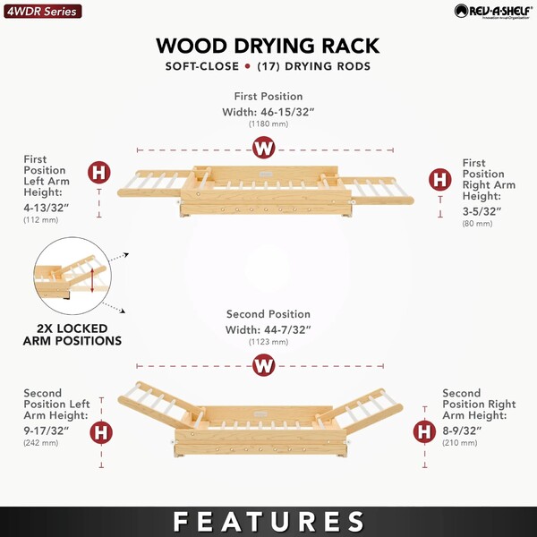 30" Wood Drying Rack Drawer w/ BLUM Soft-Close Slides