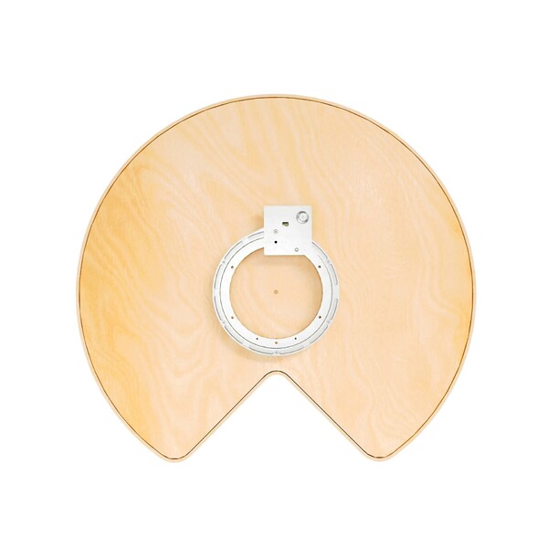 32" Craftsman Collection Solid Maple Kidney-Shaped Lazy Susan for Corner Base Cabinets w/ Swivel Bearing and Black Accents