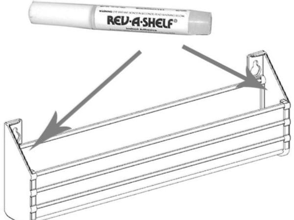 Rev-A-Shelf - 36" White Tip-Out Tray Cut-To-Size with 1 Pair Hinges/End Caps