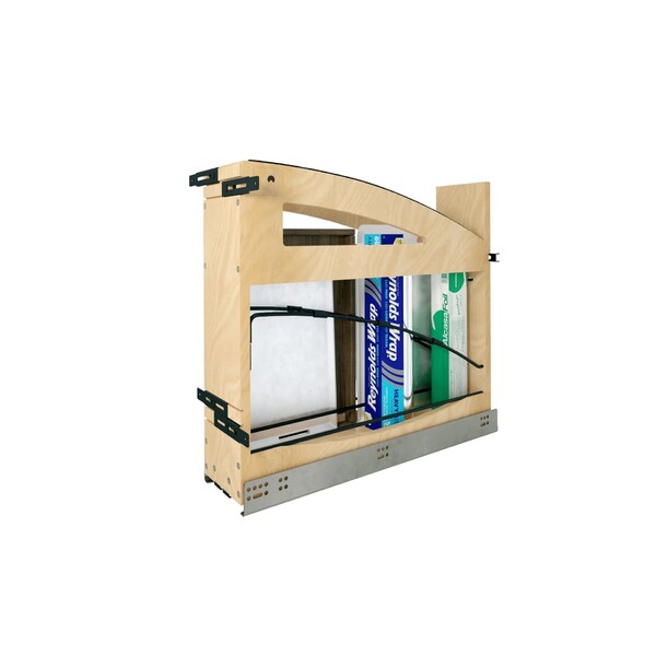 5" Craftsman Collection Base Cabinet Pullout with Tray Divider / Foil Wrap Holder with Blumotion Soft-Close