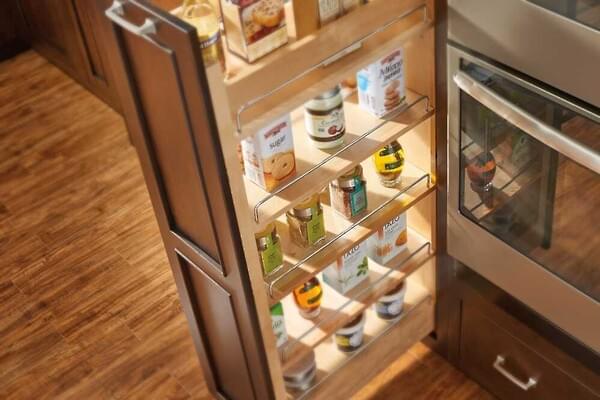 Rev-A-Shelf - 5" x 43" Maple Pullout Wood Tall/Pantry Accessories