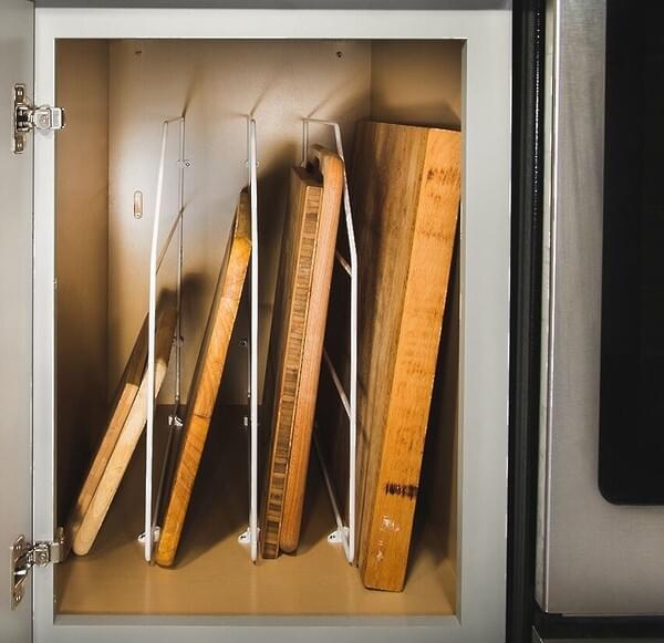 Rev-A-Shelf - 597 - White Tray Divider 18 inch High with Clips
