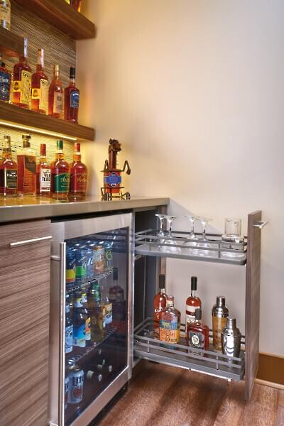 Rev-A-Shelf - 6-1/2" FOG - Base Cabinet Pullout 2 Tier Contemporary Organizer w/ Soft-Close
