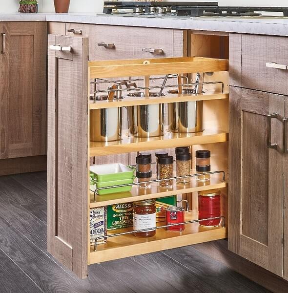 Rev-A-Shelf - 7" Base Utensil Pullout w/Blumotion Soft-Close