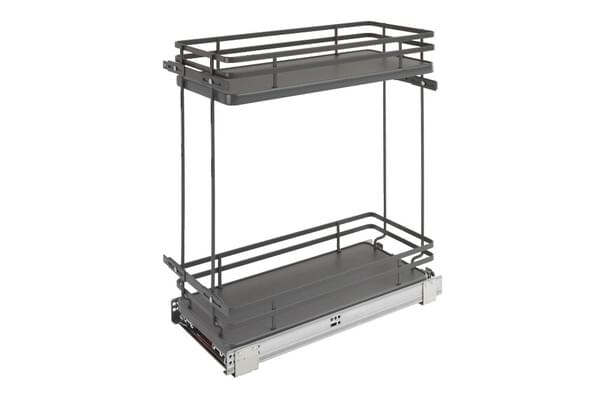 Rev-A-Shelf - 9-1/2" FOG - Base Cabinet Pullout 2 Tier Contemporary Organizer w/ Soft-Close