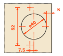 Salice - 94Â° F SERIES 40mm Cup Screw-on Inset Self-Close Hinge For Thick Doors