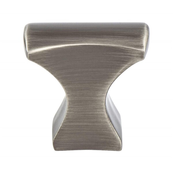 Aspire Square Knob 1-1/4in x 3/4in - Brushed Tin