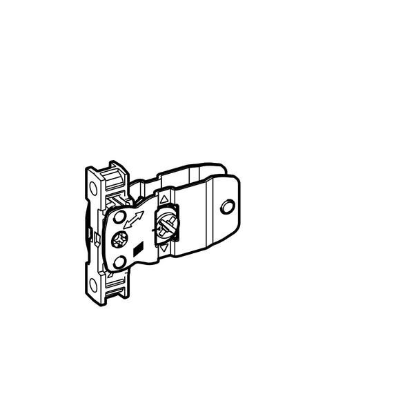 AvanTech YOU Drawer front connector for side profile, height 101 mm, screwing on