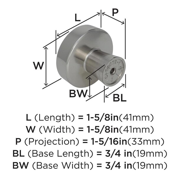 Blackrock 1-3/4" Round Knob Polished Nickel