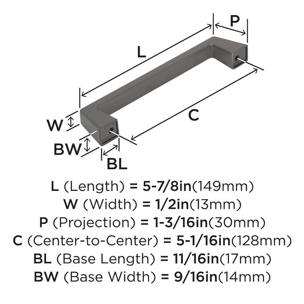 Blackrock 128mm CC Pull Gun Metal