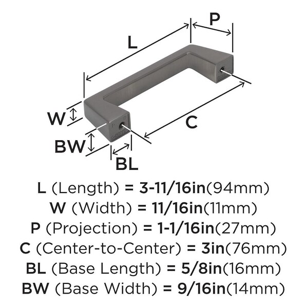 Blackrock 3" CC Pull Gun Metal