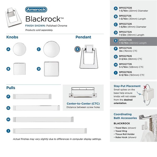 Blackrock Pendant Polished Chrome