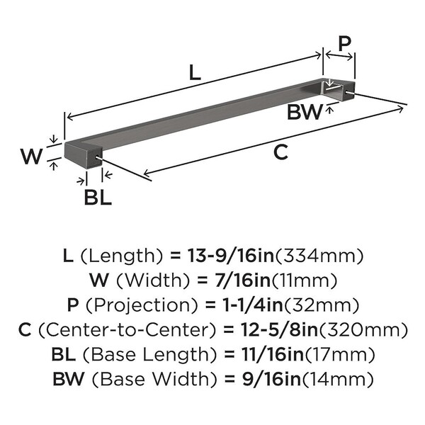 Blackrock Pull 320mm CC Gunmetal