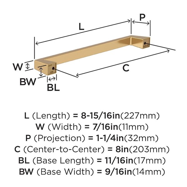 Blackrock Pull 8" CC Champagne Bronze