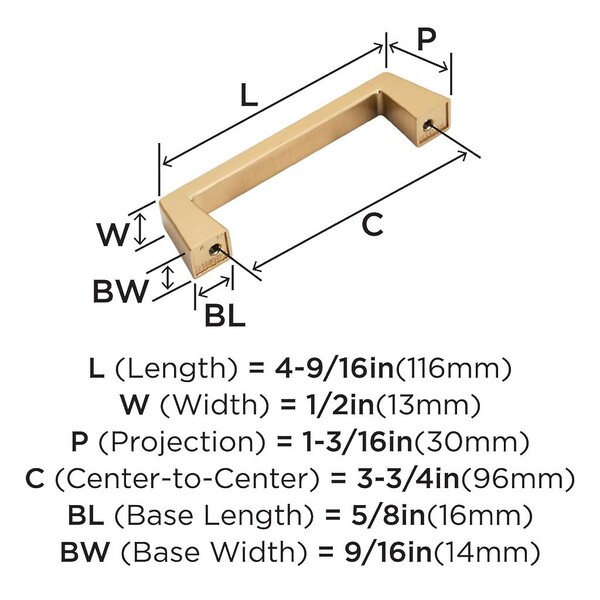 Blackrock Pull 96mm CC Champagne Bronze