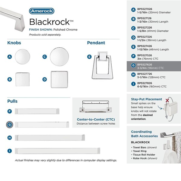 Blackrock Pull 96mm CC Polished Chrome