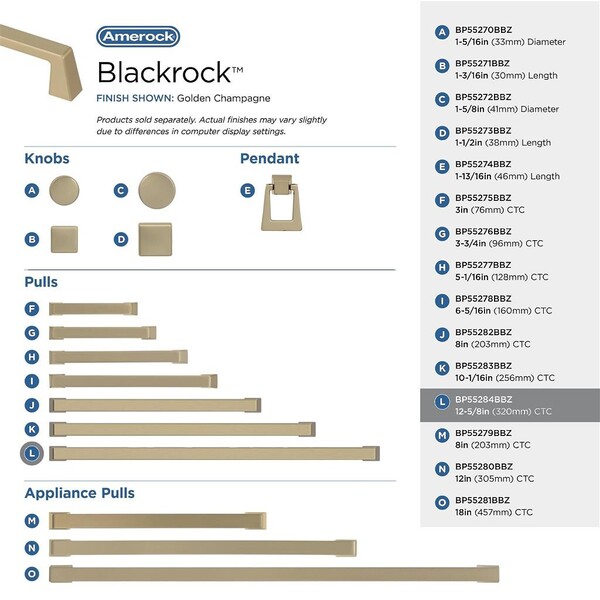Blackrock Pull - Pull 320mm CC Golden Champagne