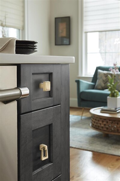 Blackrock Square Knob - Champagne Bronze
