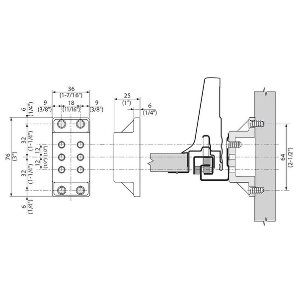 BLUM 25mm Nylon Screw On Spacer - White