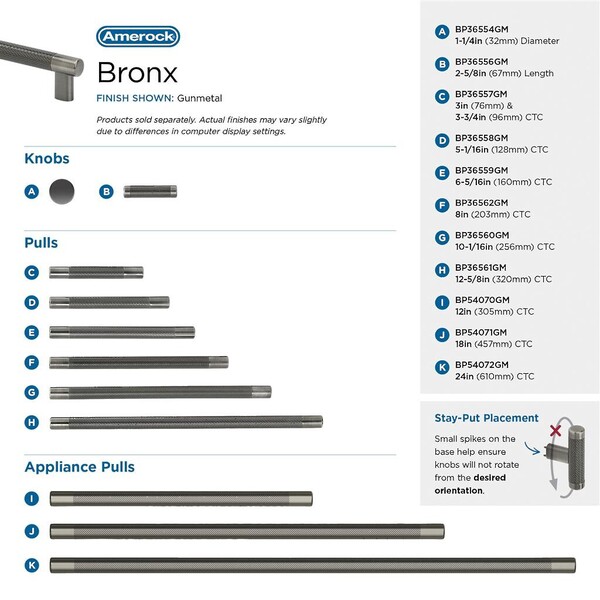 Bronx Appliance Pull 18" Gunmetal