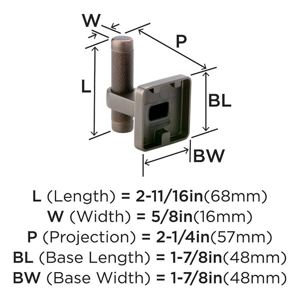 Bronx Decorative Hook Single Prong Oil Rubbed Bronze