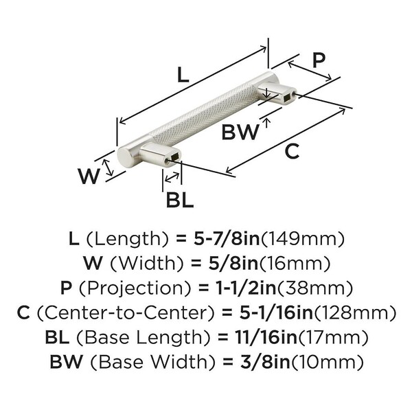 Bronx Pull 128mm CC Satin Nickel