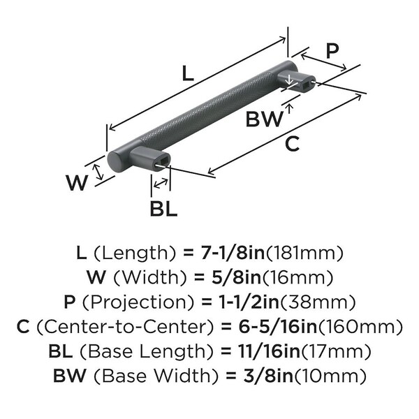 Bronx Pull 160mm CC Black Bronze