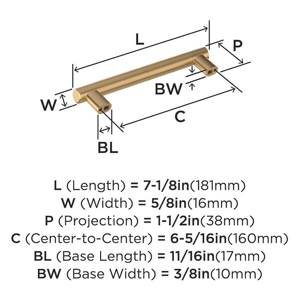 Bronx Pull 160mm CC Champagne Bronze